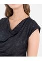 Camiseta  Para Mujer Manga Corta Cuello Redondo Color Negro Marca Ostu #40092788 de Ostu