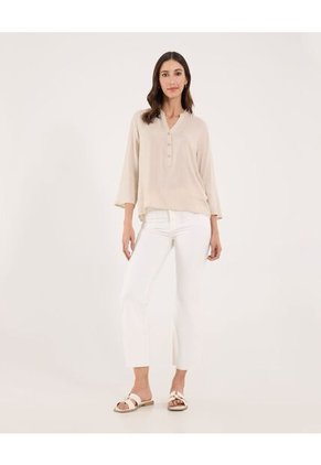 Jean Para Mujer Crop Flare Color Crudo Marca Ostu #40160611