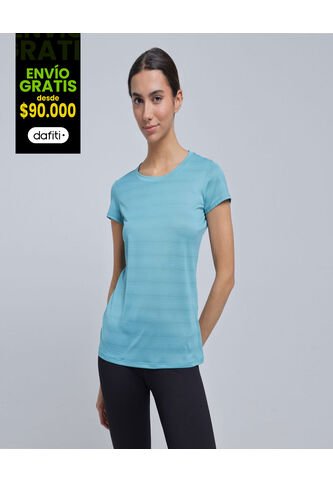 Camiseta Para Mujer Manga Corta Color Azul  Marca Ostu #40092180 Ostu