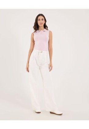 Polo Para Mujer Manga Sisa Color Rosa Marca Ostu #40110185