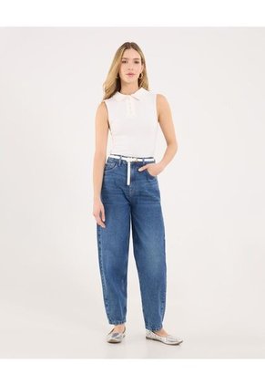 Polo Para Mujer Manga Sisa Color Crema Marca Ostu #40110184