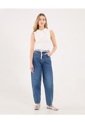 Polo Para Mujer Manga Sisa Color Crema Marca Ostu #40110184