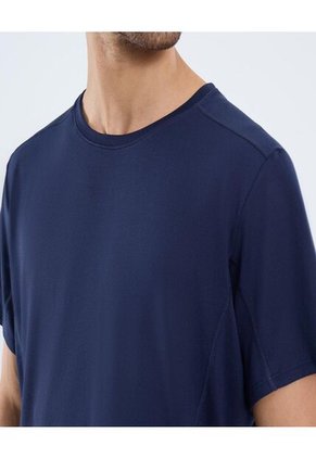 Camiseta Para Hombre Manga Corta Cuello Redondo Color Azul Marca Ostu #60091654