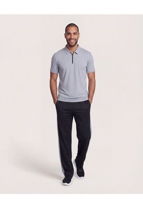 Polo  Para Hombre Cuello Maquina Sin Bolsillo Color Gris Marca Ostu #60110829