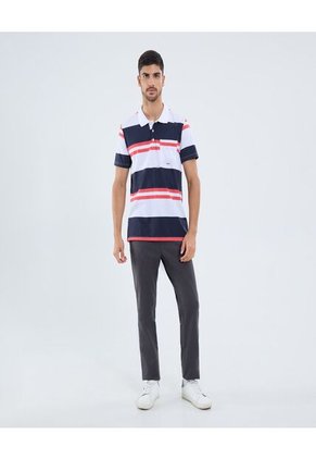 Polo Para Hombre Cuello Tejido Con Bolsillo Color Blanco Marca Ostu #60110771