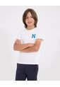 Camiseta Infantil Niño Manga Corta Cuello Redondo Color Crema Marca Ostu #80090275 de Ostu