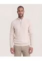 Saco  Para Hombre Cuello Alto O Cuello Tortuga Color Beige Marca Ostu #60330049 de Ostu