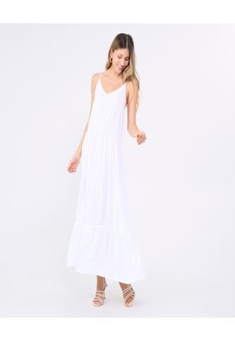Vestido Para Mujer M/Sisa Largo Color Blanco Marca Ostu #40170314 Ostu