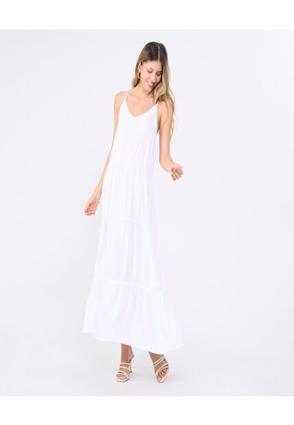 Vestido Para Mujer M/Sisa Largo Color Blanco Marca Ostu #40170314