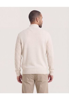 Saco Para Hombre Cuello Alto O Cuello Tortuga Color Beige Marca Ostu #60330049