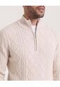 Saco  Para Hombre Cuello Alto O Cuello Tortuga Color Beige Marca Ostu #60330049 de Ostu