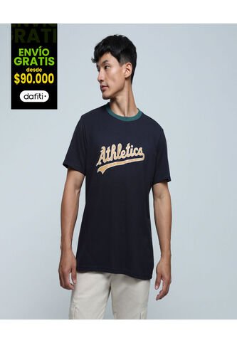 Camiseta Para Hombre Manga Corta Color Azul  Marca Ostu #60091320 Ostu