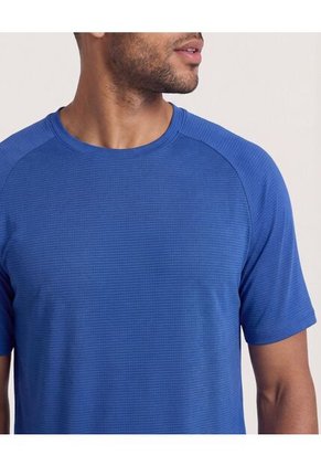 Camiseta Para Hombre Manga Corta Cuello Redondo Color Azul Marca Ostu #60091937