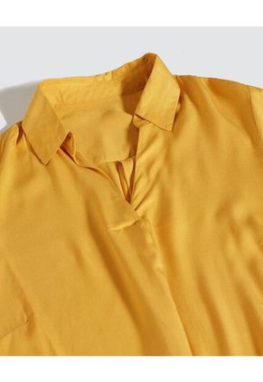 Blusa Para Mujer Manga 3/4 Color Mostaza Marca Ostu #40120767