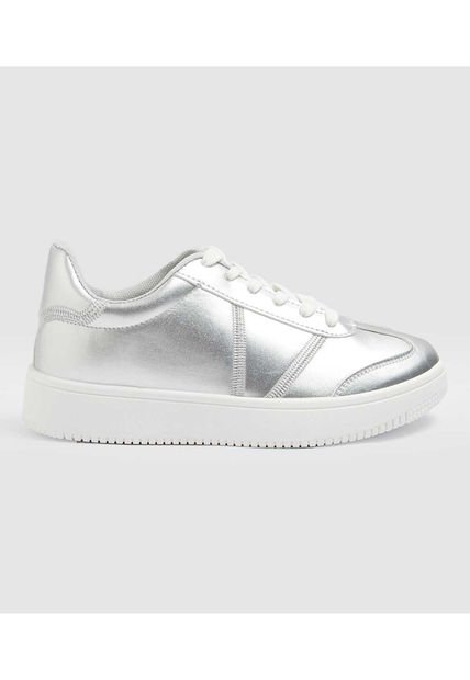 Tenis Para Mujer Casual Color Plata Marca Ostu #40720148