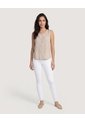Blusa Lace Detail  Para Mujer Beige Ostu de Ostu