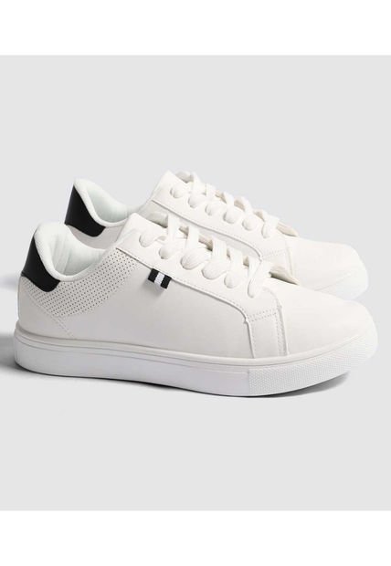 Tenis Para Hombre Casual Color Blanco Marca Ostu #60720109