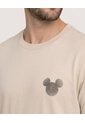 Camiseta Mickey Mouse   Para Hombre Beige Ostu de Ostu