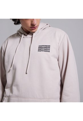 Hoodie Hombre Ostu  Beige Poliéster