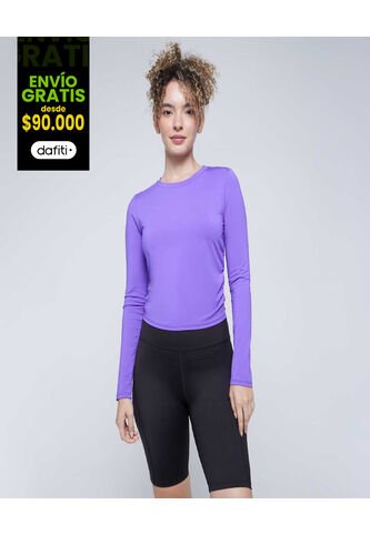 Camiseta Para Mujer Manga Larga Color Morado Marca Ostu #40092174 Ostu