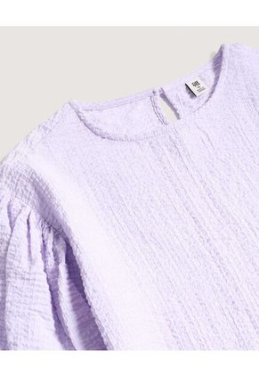 Blusa Infantil Niña Manga Corta Color Lila Marca Ostu #90120058