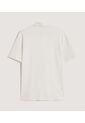 Camisa Para Hombre Manga Corta Sin Bolsillo Cuello Casual M Color Crema Marca Ostu #60010885 de Ostu