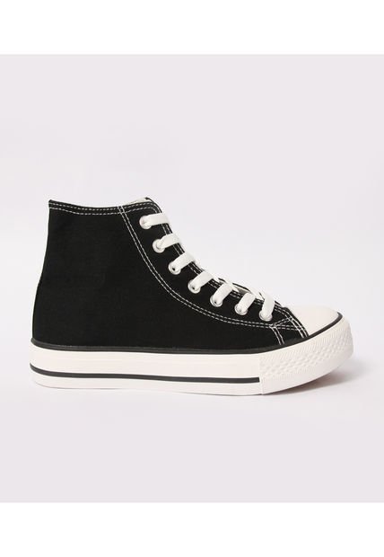 Tenis Para Mujer Canvas Color Negro Marca Ostu #40720124