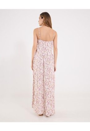 Vestido  Para Mujer M/Sisa Largo Color Crema Marca Ostu #40170337