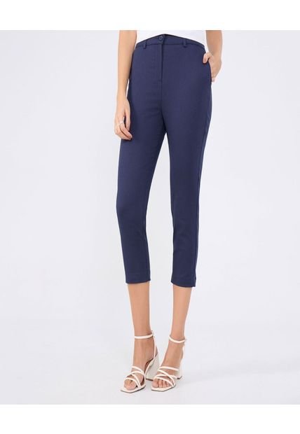 Pantalon Para Mujer Capri Color Azul  Marca Ostu #40070771