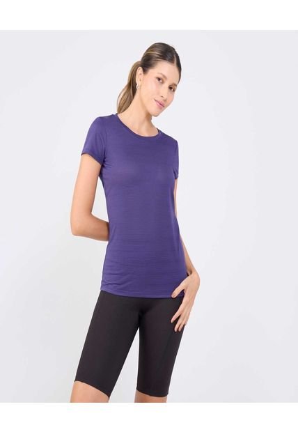 Camiseta Para Mujer Manga Corta Cuello Redondo Color Morado Marca Ostu #40092387