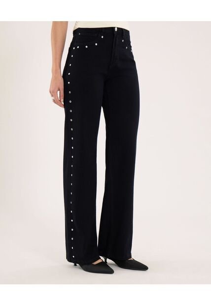 Jean Para Mujer Straight Color Negro Marca Ostu #40160598