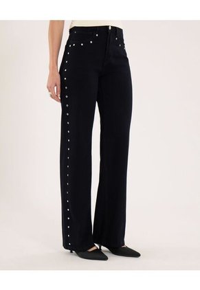 Jean Para Mujer Straight Color Negro Marca Ostu #40160598