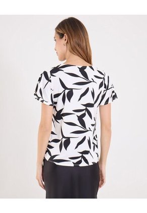 Camiseta Para Mujer Manga Corta Cuello Redondo Color Negro Marca Ostu #40092671