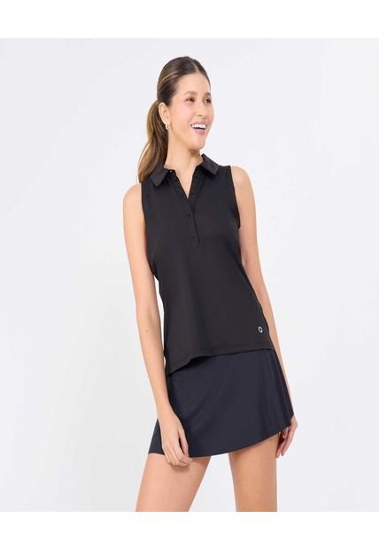Polo Para Mujer Manga Sisa Color Negro Marca Ostu #40110165