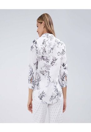 Camisa Para Mujer Manga Larga Color Blanco Marca Ostu #40010221