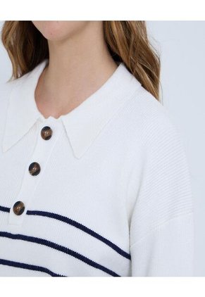 Saco Para Mujer Cuello Camisero Color Crema Marca Ostu #40330089