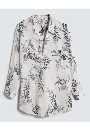 Camisa Para Mujer Manga Larga Color Blanco Marca Ostu #40010221