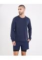 Camiseta  Para Hombre Manga Larga Cuello Redondo Color Azul Marca Ostu #60091860 de Ostu