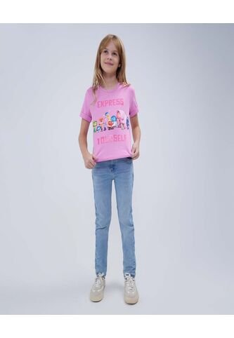 Jean Para Niña Skinny Color Azul Claro Marca Ostu #90160077 Ostu