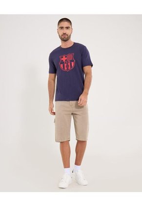 Camiseta Para Hombre Manga Corta Cuello Redondo Color Azul Marca Ostu #60091824