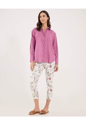 Pantalón Para Mujer Capri Color Orquidea Marca Ostu #40070775