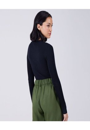 Saco Para Mujer Cuello Redondo Color Negro Marca Ostu #40330075