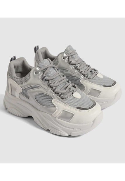 Tenis Para Mujer Casual Color Gris  Marca Ostu #40720139