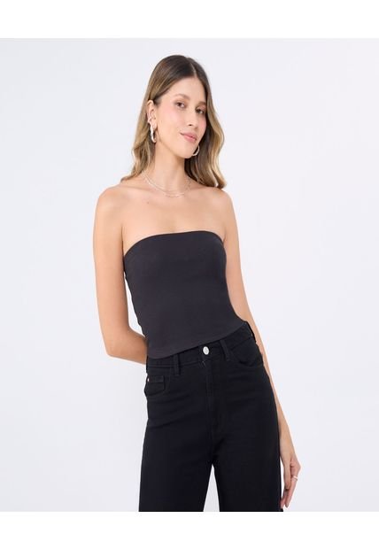 Top Para Mujer Top Color Negro Marca Ostu #40220407