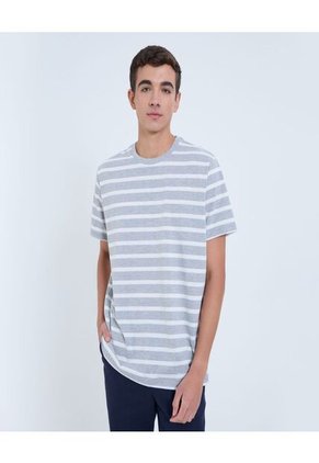 Camiseta Para Hombre Manga Corta Cuello Redondo Color Gris Marca Ostu #60091589