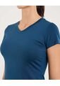 Camiseta Para Mujer Manga Corta Cuello V Color Azul Marca Ostu #40092655 de Ostu