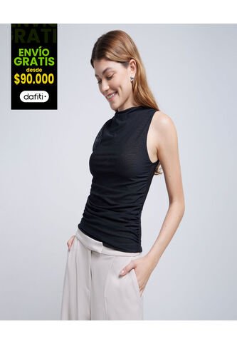 Camiseta Para Mujer Manga Sisa Color Negro Marca Ostu #40092131 Ostu