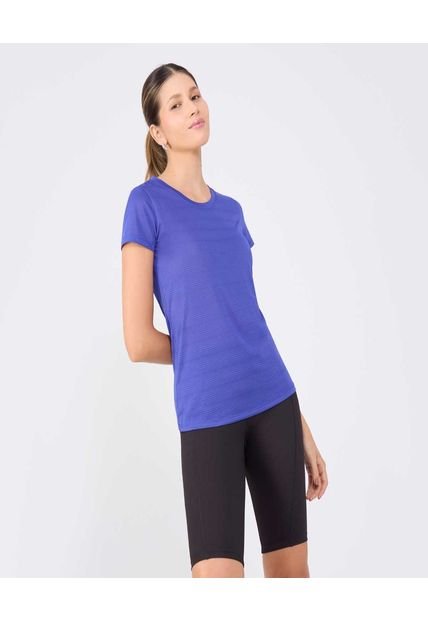Camiseta Para Mujer Manga Corta Cuello Redondo Color Azul  Marca Ostu #40092386
