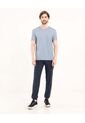 Camiseta  Para Hombre Manga Corta Cuello Redondo Color Gris Marca Ostu #60091692 de Ostu