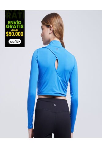 Camiseta Para Mujer Manga Larga Color Azul  Marca Ostu #40092094 Ostu